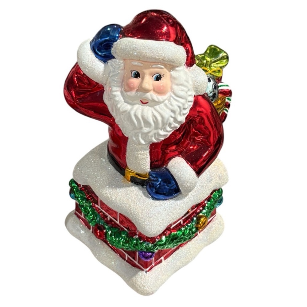 Christopher Radko Glass
Christmas Santa Claus Trinket Box